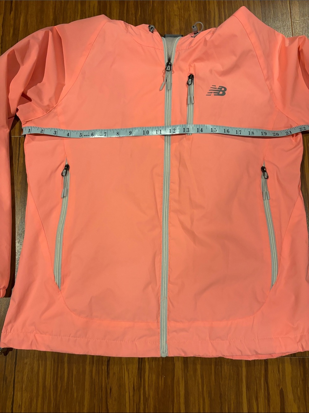 New Balance Coral/Pink Neon Windbreaker Jacket XL - Picture 10 of 10